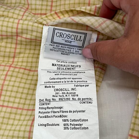 Croscill Home Juliana Reversible Comforter Pillow Sham Set Full Size Yellow - Picture 12 of 14